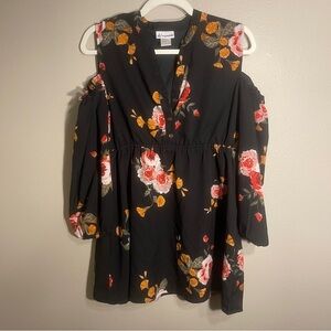 Floral Cold Shoulder Dress